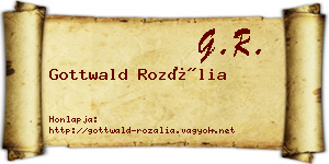 Gottwald Rozália névjegykártya